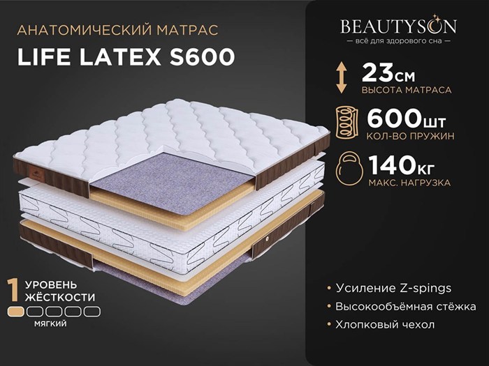 Матрас "Life Latex S600" (Делюкс Латекс) - фото 121674