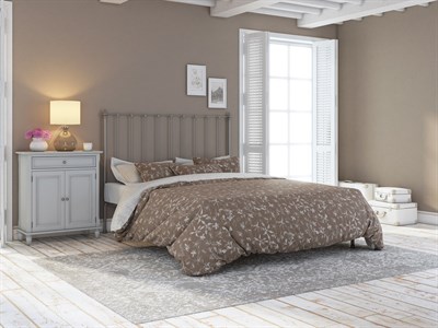 Металлическая кровать "Paris" одна спинка, серебро - фото 41710