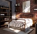 Металлическая кровать "Loft 2" две спинки - фото 109326